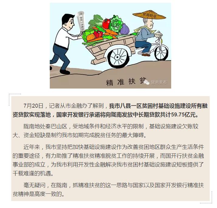 國開行支持貧困村基礎(chǔ)設(shè)施建設(shè)，隴南究竟能分得多大“蛋糕”？